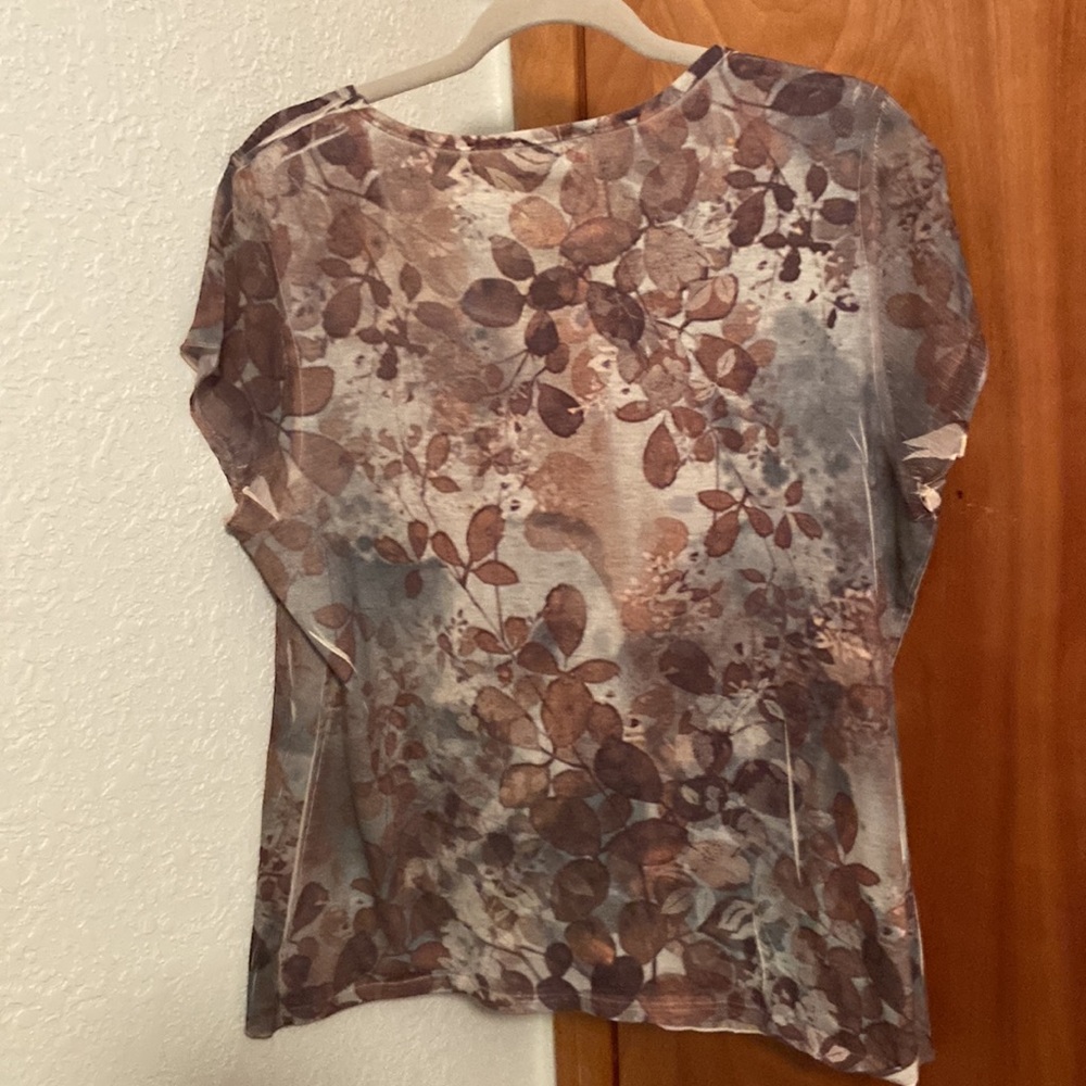 Brown, lined summer top - Picture 2 of 3